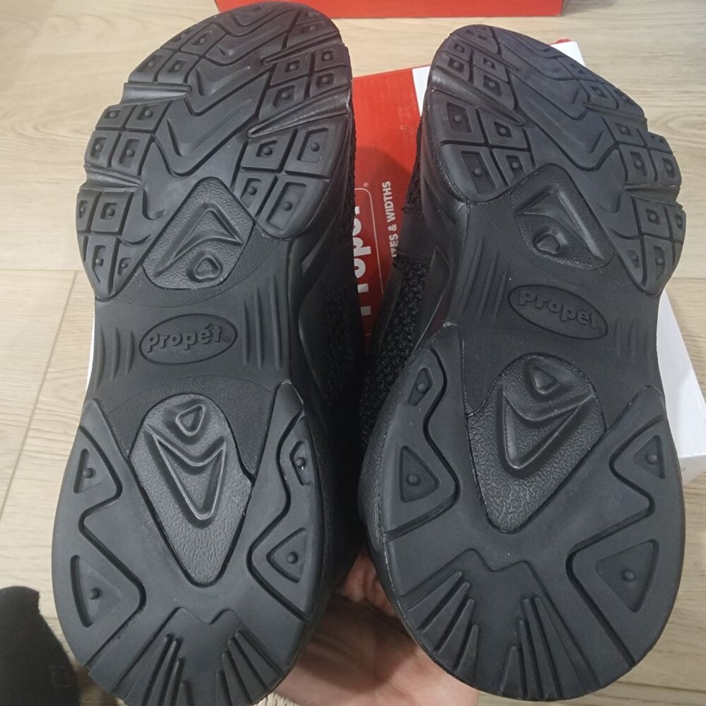 Propet Womens Stability X Strap Black Sneakers Man-Made Upper Lightwe - Picture 7 of 8